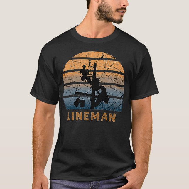 Lineman Elektriker Master elektrischen beruflich T-Shirt (Vorderseite)