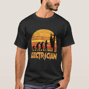 Lineman Evolution Lustiger Strom Elektriker Stromv T-Shirt