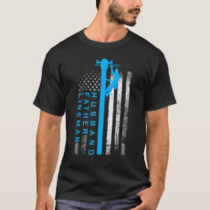 Lineman Fête des pères Tshirt Electrique Cable Lin
