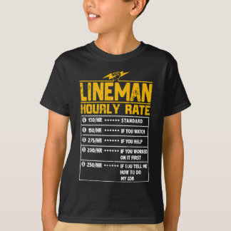 Lineman Funny stündliche Geschenke für Lineman T-Shirt