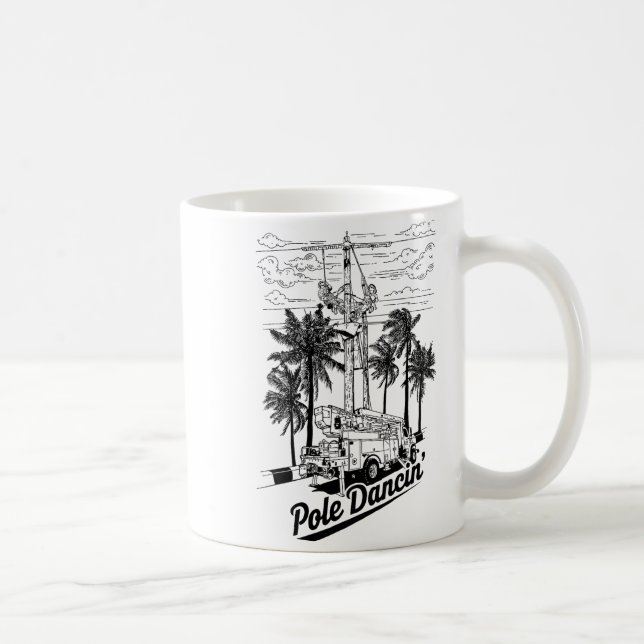 Lineman Le Dancin' Electrician Gift For Men Husban Kaffeetasse (Rechts)