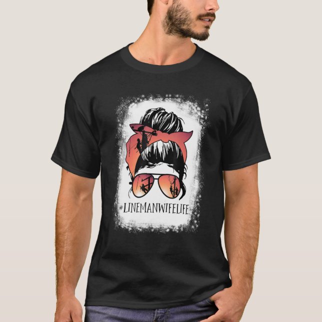 Lineman - Linefrau Life Lineman Ehefrau Partys Day T-Shirt (Vorderseite)