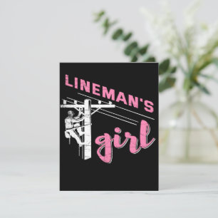 Lineman-Mädchen Mechanische Leinwand Einladung