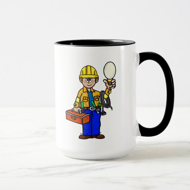 Lineman mit Big Lightbulb Tasse (Rechts)