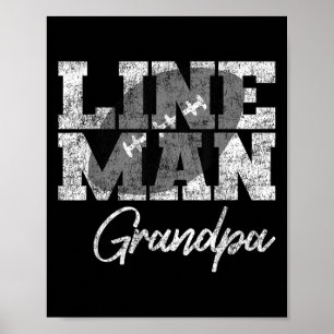 Lineman Opa - Fußballspielerfamilie Poster