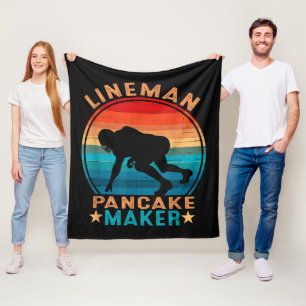 Lineman Pancake Maker - Amerikanischer Football Fleecedecke
