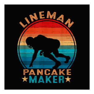 Lineman Pfannkuchen-Macher - American Football Poster