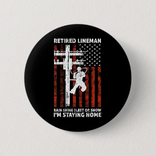 Lineman Rente 4. Juli Funny Novelty Man W Button