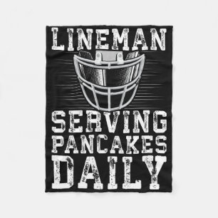 Lineman Serving Pancakes Daily Football Lineman Fleecedecke