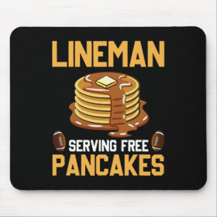Lineman Serving Pancakes Daily Offensive Mousepad