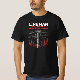 Lineman Spaß: Die Polen wie ein Bergsteiger T-Shirt