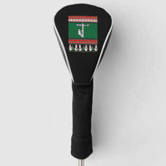 Lineman Ugly Christmas Sweater Golf Headcover