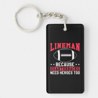 Lineman, weil Quarterbacks auch Helden brauchen Schlüsselanhänger