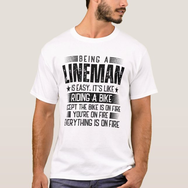 Lineman zu sein ist einfach T-Shirt (Vorderseite)