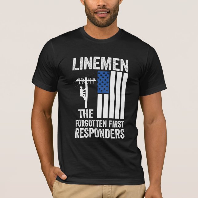 Linemen the forgotten first responders Men's Tee (Vorderseite)