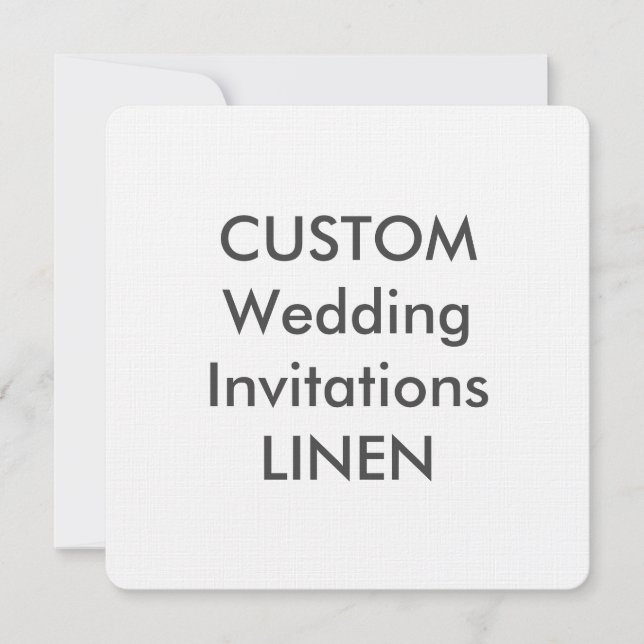 LINEN 100lb 5,25" Square Wedding Einladungen (Vorderseite)
