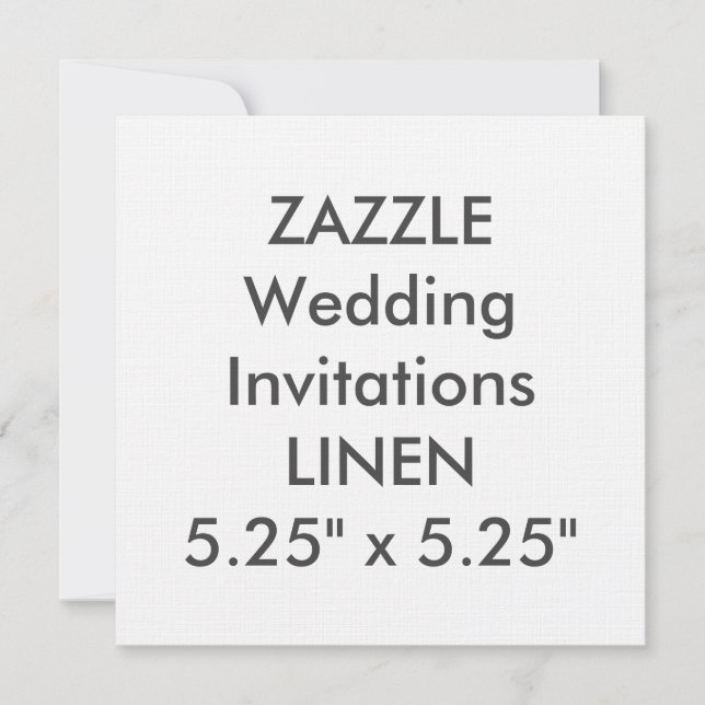 LINEN 100lb 5,25" Square Wedding Einladungen (Vorderseite)