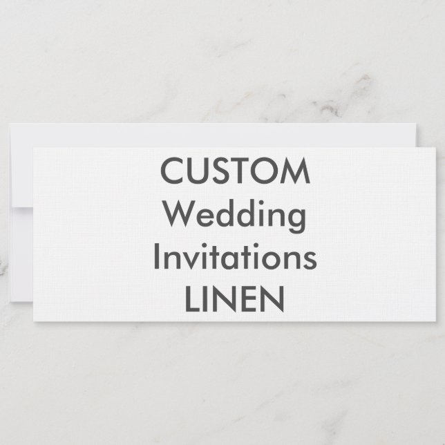 LINEN 100lb Invitations de mariage de 9,25 po x 4  (Devant)