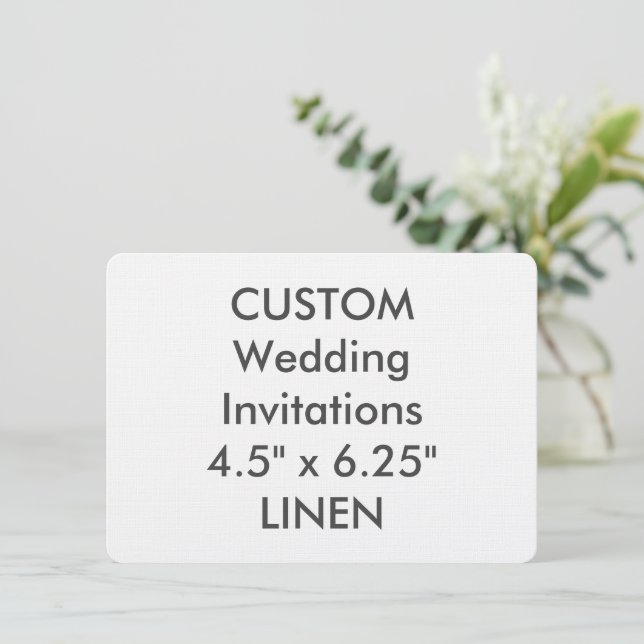 LINEN 6,25 po x 4,5 po Faire-part de mariage (Debout devant)
