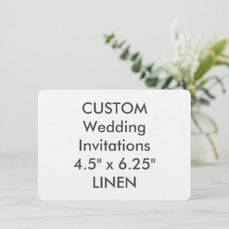 LINEN 6.25" x 4.5" Einladung zur Hochzeit