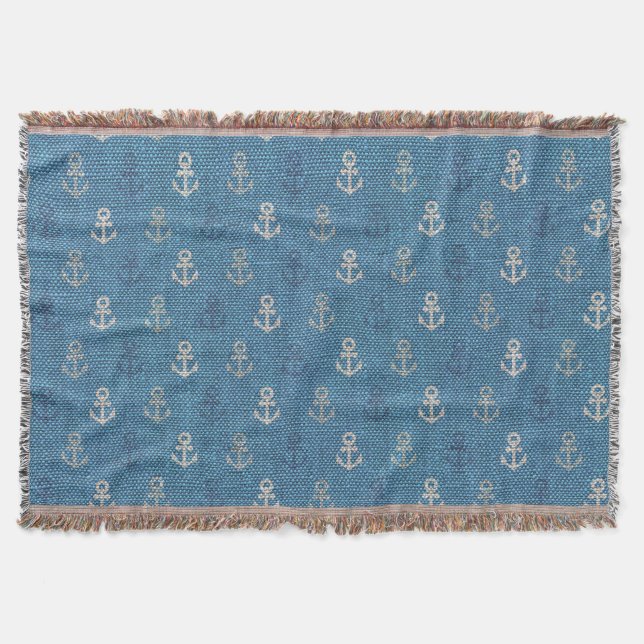 Linen Anker auf Blue Decke (Vorderseite)