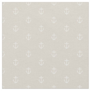 Linen Beige Anker drucken Stoff