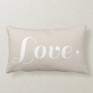 Linen Beige Liebe Lendenkissen