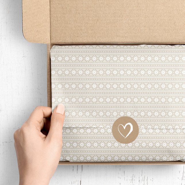 Linen Beige Messe Isle Christmas Sweater Muster Seidenpapier (Von Creator hochgeladen)