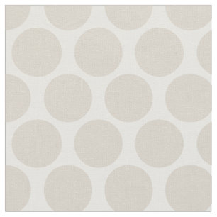 Linen Beige Mod Dots Stoff