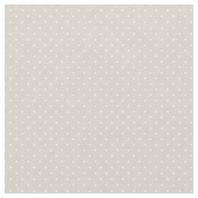 Linen Beige Tiny Dots Stoff (Nahaufnahme)