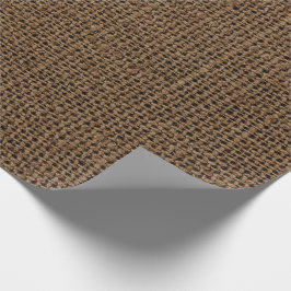 Linen Brown Maroon Coffee Wedding Bridal Geschenkpapier