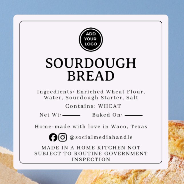 Linen Cream Sourdough Ingredient Cottage Sticker (Von Creator hochgeladen)