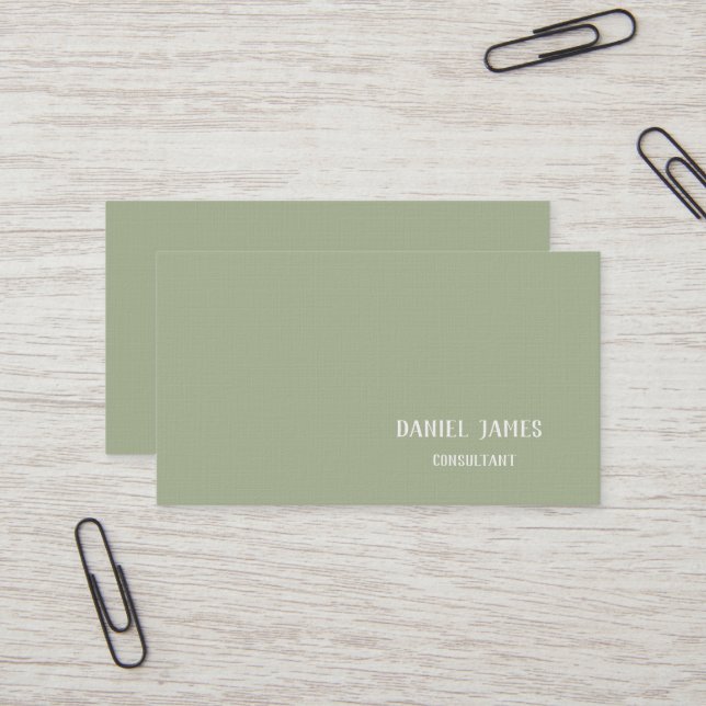 Linen Custom Business Card Visitenkarte (Vorderseite/Rückseite Beispiel)