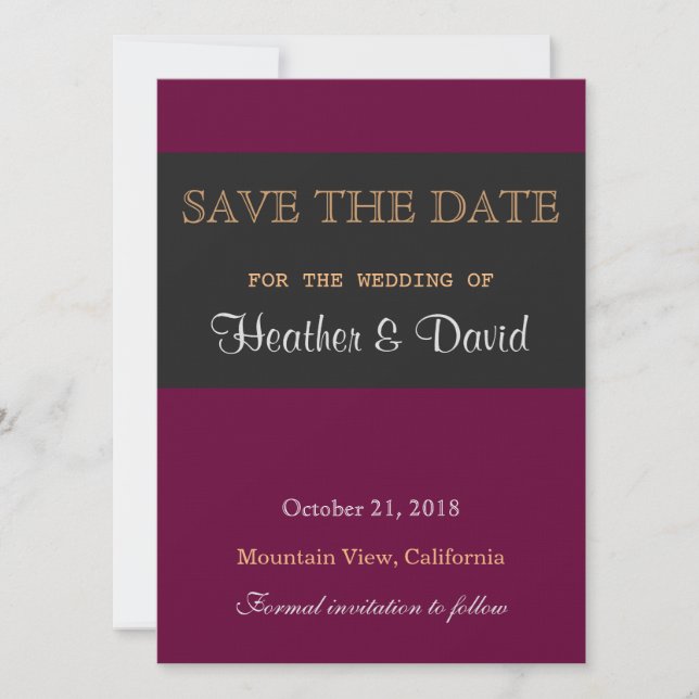 Linen Enregistrer la date Mariage Love Invitation (Devant)