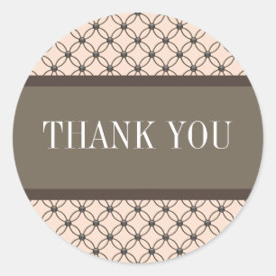 Linen Extravagante Gitter Danke Stickers