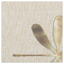 Linen Gold Dragonfly Muster