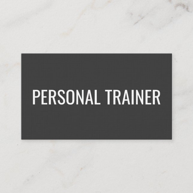 Linen Gray Personal Trainer Fitness Minimalistisch Visitenkarte (Vorderseite)