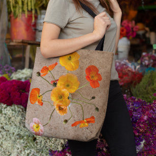 Linen Look Stilvolle Birthday Poppy Tasche
