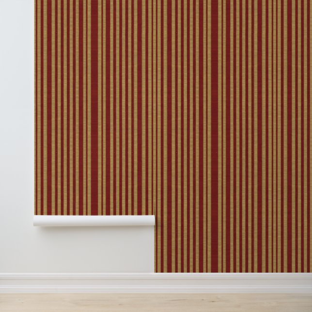 Linen Luxury Popular Burgundy Gold Collection Tapete (Anwendung)