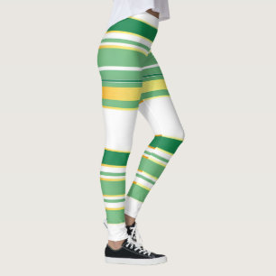 Linen Luxury populäre Green Gold Texture Collectio Leggings