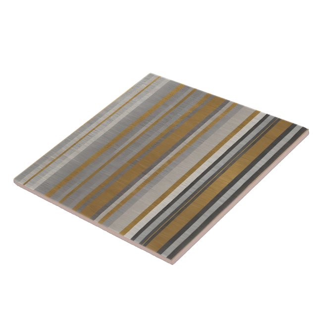 Linen Luxus Moderne Silver Gold Texture Collection Fliese (Seite)
