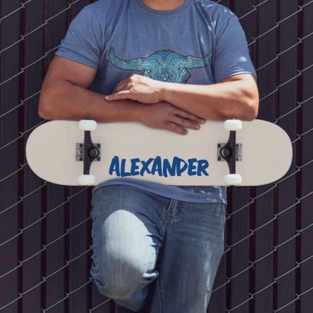 Linen Modern Name | Klassische Trendy Skateboard (Außenbereich 3)