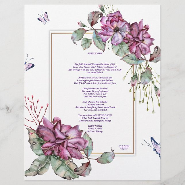 Linen Paper Personalisiert Stationary "True Faith" (Vorderseite)