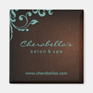 Linen Salon Wellness-Center Floral Magnet Brown Bl
