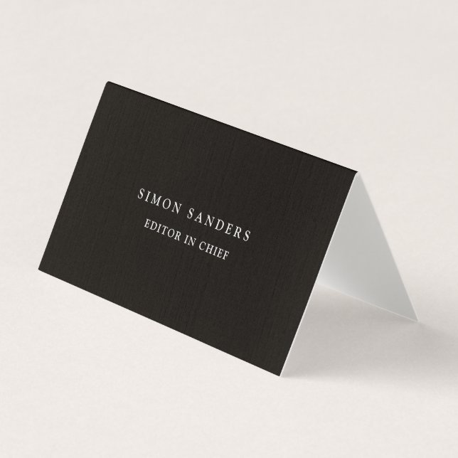 Linen Schlicht Einzigartig Minimalistische Smoky S Visitenkarten (Vorderseite)