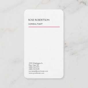 Linen Schlicht rosa Weiß Moderne Minimalistisch We Visitenkarte