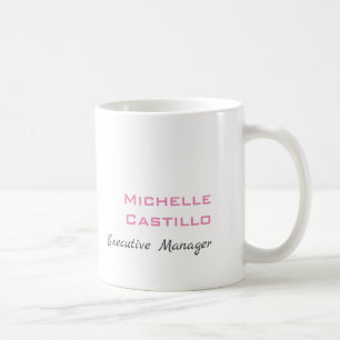 Linen Schlicht Weiblich Minimalistisch rosa weiß Kaffeetasse