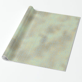 Linen Texture Gold Wasser Blue Minimal Geschenkpapier