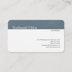 Linen Trendy Blue Gray Strip Kreativ Moderne Visitenkarte