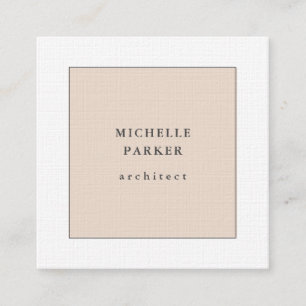 Linen Trendy Minimalistisch Beruflich Quadratische Visitenkarte